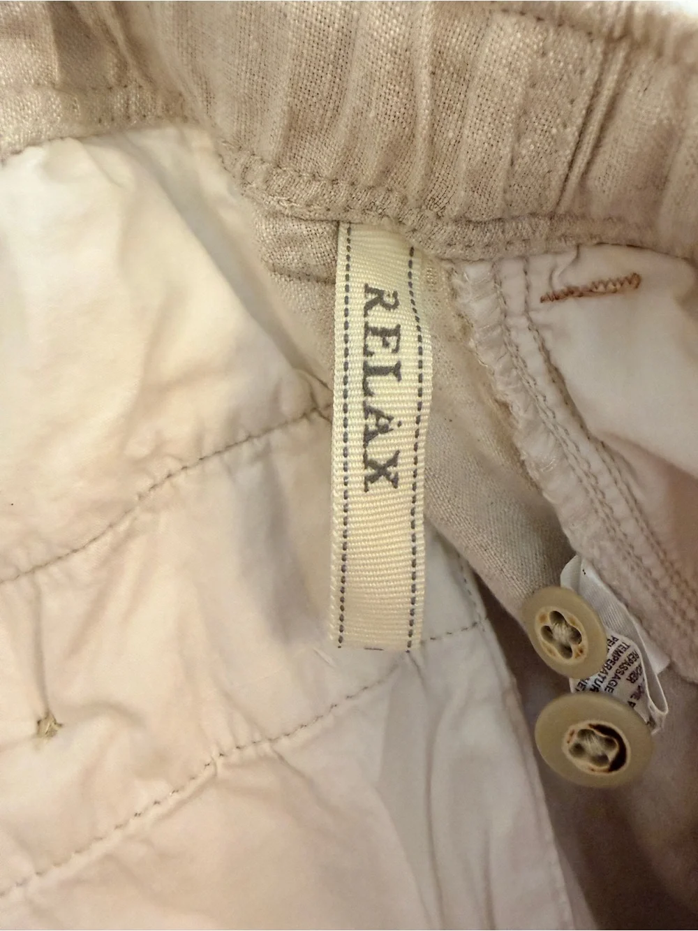 Tommy Bahama Relax 100% Linen Drawstring Pants Men’s Large Natural Beach Resort